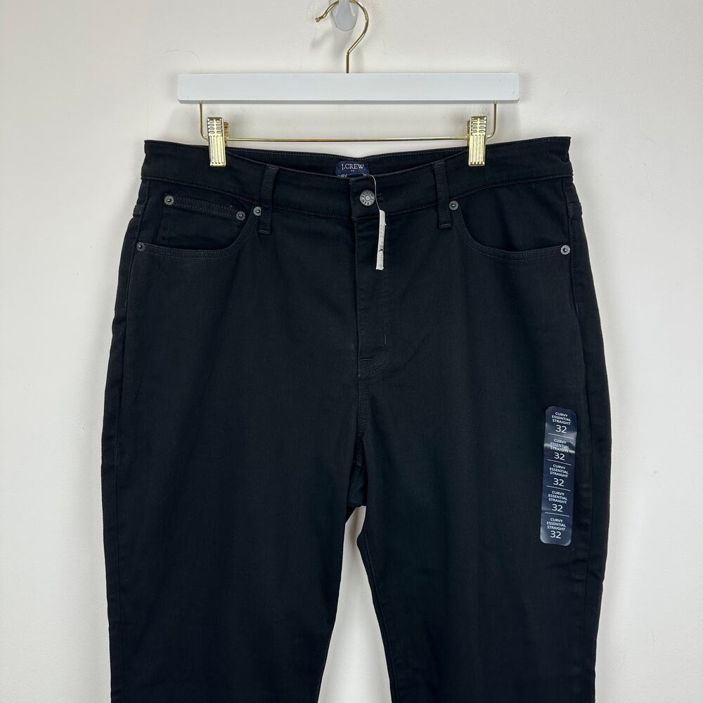 J.Crew Curvy Essential Straight Black Jean All Day Stretch Womens US 32 NWT - Picture 6 of 14